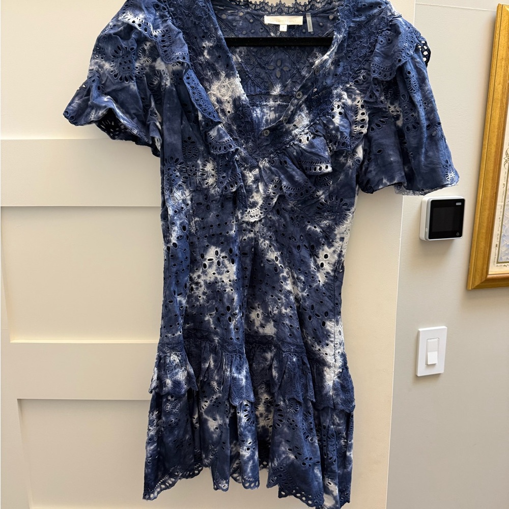 Blue and White Lace Dress